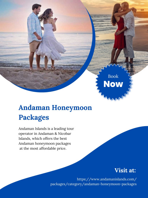 Andaman Islands offers a wide range of Andaman honeymoon packages that cater to different preferences and budgets. Our honeymoon packages are designed to ensure that you have a memorable and romantic experience with your partner. To know more visit at https://www.andamanislands.com/packages/category/andaman-honeymoon-packages