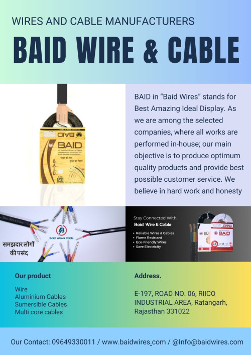 Baid wire and cable is best cable manufacturers