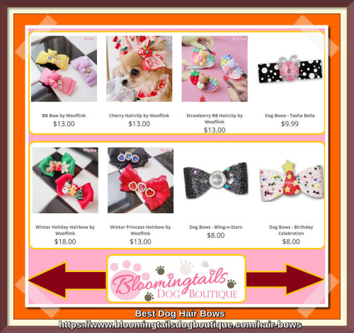 We have a wide range of dog hair bow of top brands like Wooflink, Susan Lanci and many more. You can find bows of different style, size and color for various occasions to celebrate it.    https://bit.ly/3MftOqQ