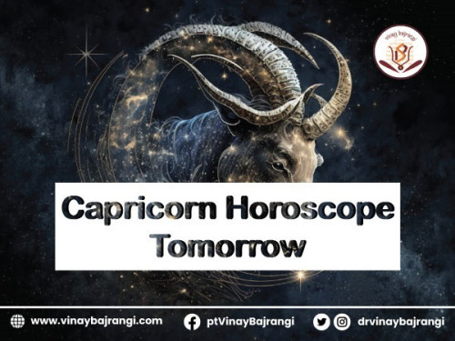 Dr. Vinay Bajrangi, a renowned astrologer with years of experience in the field. If you're a Capricorn and want to know what the stars have in store for you tomorrow, Dr. Bajrangi's Capricorn Horoscope Tomorrow service is just what you need. For more info visit: https://www.vinaybajrangi.com/horoscope/tomorrow-horoscope/capricorn.php