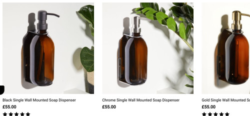 Use this chic look to clear space in your bathroom and create a more luxurious, nature-inspired feel.

https://kuishi.com/shop/wall-mounted-soap-dispensers
