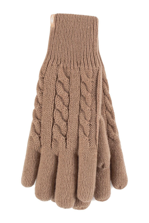 HH Ladies Cable Knit Gloves BEI 1000X1500