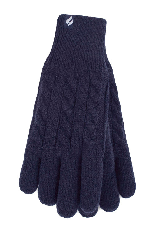 HH Ladies Cable Knit Gloves NVY 1000X1500