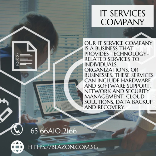 IT SERVICES COMPANY
Our IT service company is a business that provides technology-related services to individuals, organizations, or businesses. These services can include hardware and software support, network and security management, cloud solutions, data backup and recovery.
WEBSITE: https://blazon.com.sg
PHONE: 65 6610 2166

#IT services
#Technology support
#Hardware and software
#Network management
#Security solutions
#Cloud services
#Data backup and recovery
#Consulting services
#IT infrastructure#IT operations#Tech solutions#Managed services#IT support#Cybersecurity#Information technology#Technical assistance#Business solutions#Remote support#IT consulting