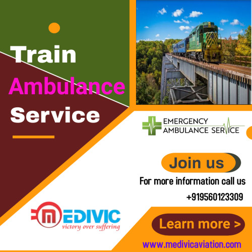 Medivic Aviation Train Ambulance Service in Delhi offers a highly specialized and expert healthcare crew to patients within your pocket budget. So choose our train ambulance services and transfer your patient anywhere in India very safely. 
More@ https://bit.ly/3nee5yx