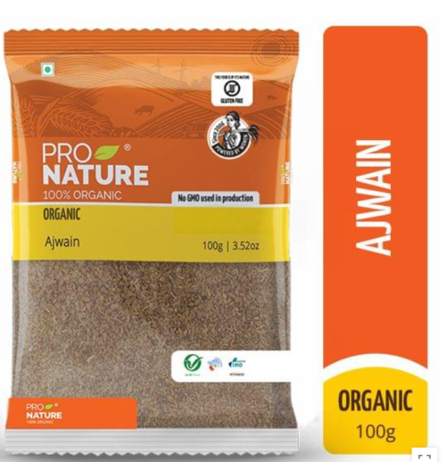 Pro Nature 100 percent Organic Ajwain has an authentic taste and aroma, sourced from where it is best grown. The uniqueness of our Ajwain lies in the seed size, authentic taste, and strong aroma. We take utmost care in packing and storing all our products. Pro Nature Organic Ajwain offers you a high-quality spice with numerous health benefits. Since ancient times ajwain is used as a medicinal ingredient in Ayurveda. Aromatic spice adds a delightful, exotic flavor to a variety of dishes and Pro Nature Organic Ajwain delivers to you just that by making it available for all age groups.