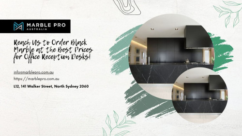 Do you aim to make the office reception area different and unique? With the use of a black marble reception desk, you can achieve it. Get the required type of natural stone at the best prices from Marble Pro supply house. Visit https://marblepro.com.au/ to place your order or reach out to 02 8099 6021 at your convenience.