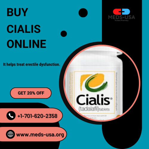 Cialis helps treat erectile dysfunction and symptoms of benign prostatic hypertrophy, popularly known as enlarged prostate. Cialis relaxes muscles of the blood vessels and increases the blood flow to a specific area of the body. You can buy Cialis online from our online pharmacy without prescription with genuine and safe products.