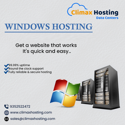 Climax Hosting is one of the best Windows Hosting Providers in USA. which is known for delivering enterprise-level web hosting solutions at affordable prices. We offer the best and most reliable windows hosting plans in India at affordable prices. Windows hosting India is a simple yet effective method of hosting that allows the most affordable, scalable, and reliable web infrastructure.

https://www.climaxhosting.com/windows-hosting.php