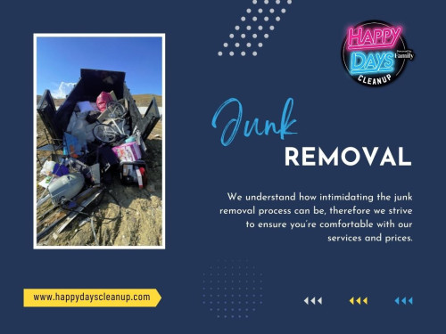 Once you have a list of potential Junk removal near me services, read online reviews and check their websites for customer testimonials.

Additionally, don't hesitate to ask the companies for references from past clients. Hearing about others' experiences can give you valuable insights into the quality of service you can expect.

Visit Our Website: https://happydayscleanup.com/

Happy Days Cleanup

Address: 241 W. Rialto Avenue, P.O Box 1437, Rialto, California 92376
Phone Number: +1 (909) 828 - 1094
Email Address: Happydayscleanup@gmail.com
Monday: Open 24 hours, Tuesday - Friday: Closed, Saturday - Sunday: Open 24 hours
Service Area: Inland Empire We also proudly serve LA county areas, please inquire.

Our Profile: https://gifyu.com/happydayscleanup

See More:

https://v.gd/4hAtdC
https://v.gd/0CCT3T
https://v.gd/0QxpM3
https://v.gd/SSQvi1