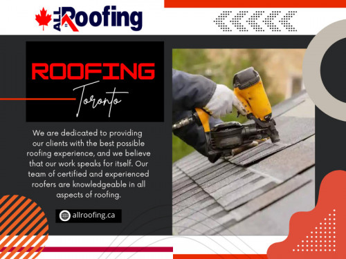 If you're searching for high-quality Roofing Toronto services, look no further than All Roofing. With over 15 years of experience in the industry, we have become a trusted name in the Toronto area, known for our commitment to exceptional service and unmatched expertise. 

Official Website : https://allroofing.ca/

All Roofing Services & Skylights

ADDRESS: 19 Sabrina Dr, Etobicoke, ON M9R 2J4
CALL US : 647-560-2688
EMAIL US : nfo@allroofingtoronto.ca

Find Us On Google Map: https://maps.app.goo.gl/BE9e7RSgfzXbXYYv7

Our Profile: https://gifyu.com/allroofingca

See More:

https://is.gd/CGJR6K
https://is.gd/mZmqfR
https://is.gd/LhFg6N
https://is.gd/jidInG