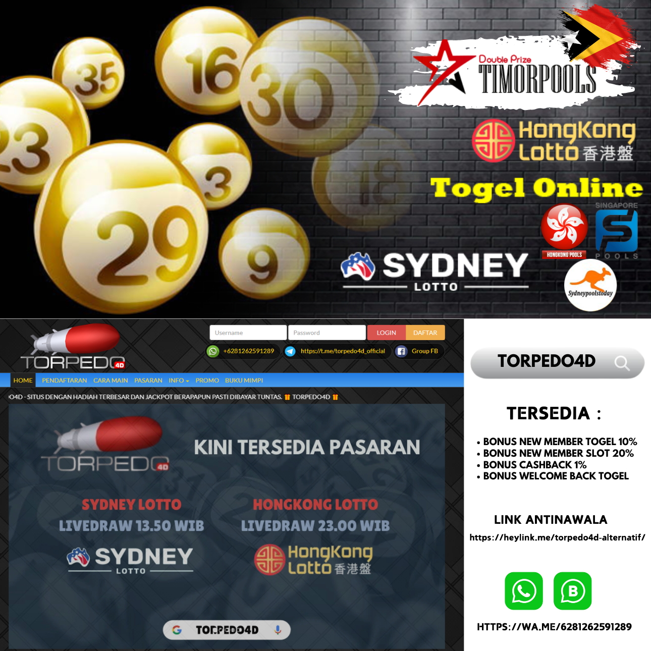 TORPEDO4D - PENYEDIA TOGEL ONLINE 40 PASARAN WLA RESMI