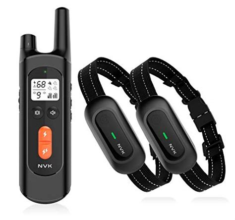 nvk shock collars for dogs with remote rechargeable dog training collar manual