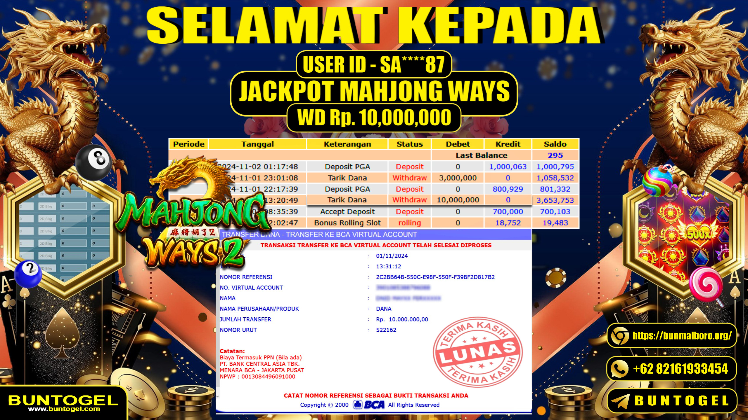 BUKTI BAYAR BUNTOGEL