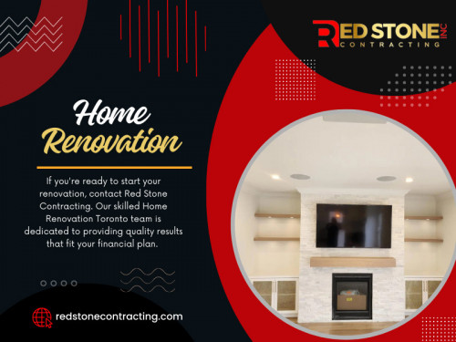 Getting detailed estimates from multiple home renovation Toronto contractors is essential for making an informed decision. When you receive quotes, ensure they include a breakdown of costs, including materials, labour, permits, and any additional expenses. 

Official Website: https://redstonecontracting.com

Contact: Home Renovation Contractors By Red Stone Contracting
Address: 1040 Speers Rd, Oakville, ON L6L 2X4, Canada
Phone: +1 905-901-1006

Find Us On Google Map: https://maps.app.goo.gl/kb5UoNkzTXieMSNX9

Our Profile: https://gifyu.com/homeaddition
More Images: https://tinyurl.com/2yw3zrw3
https://tinyurl.com/29xhxahv
https://tinyurl.com/29rvdpbw
https://tinyurl.com/28n7ftoa