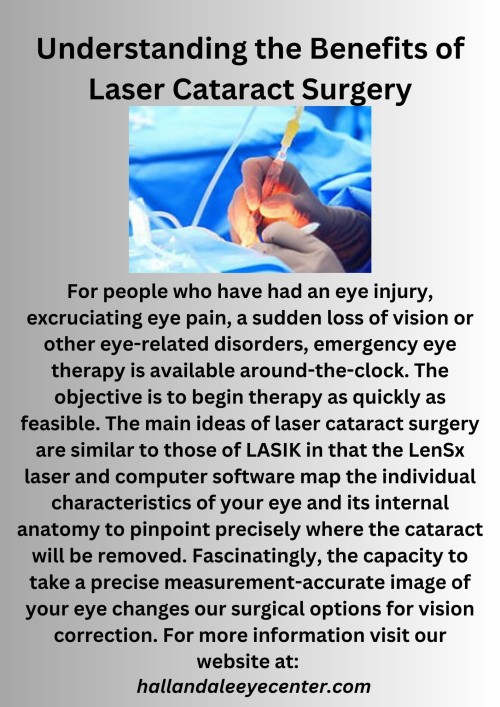 Understanding the Benefits of Laser Cataract Surgery