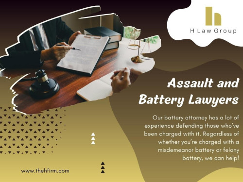We understand that every case is unique, and we believe in a personalized approach to criminal defense. Whether you need the expertise of Assault and battery lawyers Los Angeles or a lawyer that can defend you from DUI charges, we have a customized defense strategy tailored to your situation. 

Official Website: https://www.thehfirm.com

H Law Group
Address: 714 W Olympic Blvd, Los Angeles, CA 90015, United States
Phone : +12134635888

Find Us On Google Maps : https://g.page/h-law-group

Google Business Site: https://h-law-group.business.site/

Our Profile: https://gifyu.com/thehfirm

More Images:
https://rcut.in/blVsMzTy
https://rcut.in/FJjpmVMx
https://rcut.in/zJvuPFTi
https://rcut.in/nouQyWze