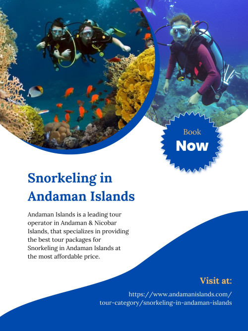 Andaman Islands is a renowned tour operator in Andaman & Nicobar Islands, that specializes in providing the best tour packages for Snorkeling in Andaman Islands at the most affordable prices. To know more about Snorkeling in Andaman Islands, just visit at https://www.andamanislands.com/tour-category/snorkeling-in-andaman-islands