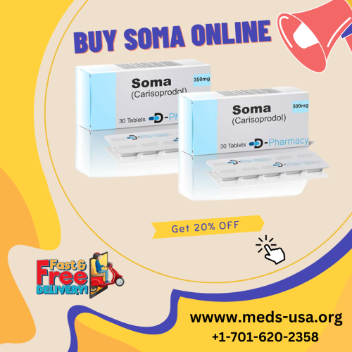 It is a muscle relaxant that is prescribed for the treatment of muscle pain and spasms. Soma is a medication being used along with rest and physical therapy for treating musculoskeletal pain. It is a short-term medication that should only be used for two to three weeks.

Buy Now : https://meds-usa.org/product/soma-350mg/