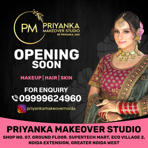 Get ready to transform your beauty at Priyanka Makeover Studio! Opening Soon! Discover the perfect blend of makeup, hair, and skincare services.
https://www.priyankamakeovers.com/