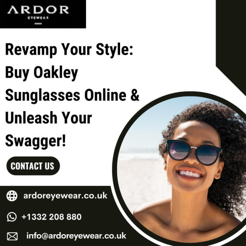 Discover a world of unparalleled style and protection with Oakley sunglasses. Shop online now to elevate your look and exude confidence like never before. Unleash your swagger and make a bold fashion statement. Upgrade your eyewear game today!

Website: https://ardoreyewear.co.uk/
Phone: +1332 208 880
E-mail: info@ardoreyewear.co.uk