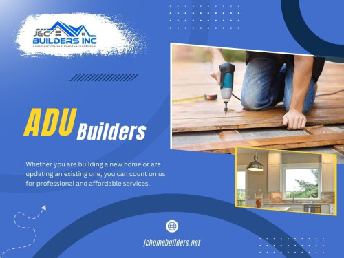 From providing extra space for family members to generating rental income, ADUs are a smart investment with numerous benefits. 

Understanding the various types of ADUs and considering essential design elements will help you make the most out of this innovative living solution. Regarding ADU construction in Los Angeles, we are the Los Angeles ADU builders you can trust. 

Visit Our Website : https://jchomebuilders.net/adu

J&C Builders Inc

Address : 1700 Santa Fe Ave Suite 100, Long Beach, CA 90813, United States
Call Us +15625223549
Write Us : Info@jchomebuilders.net
Visit Our Website : https://jchomebuilders.net/
Find Us On Google Map: http://goo.gl/maps/3dsim5AsWQUHTN9Y9
Google Business Site: https://jc-builders-inc-adugarage-conversion.business.site

Our Profile: https://gifyu.com/jchomebuilders

See More: 

https://is.gd/zmAmfE
https://is.gd/czCy1G
https://is.gd/LTZPCy
https://is.gd/grca5f