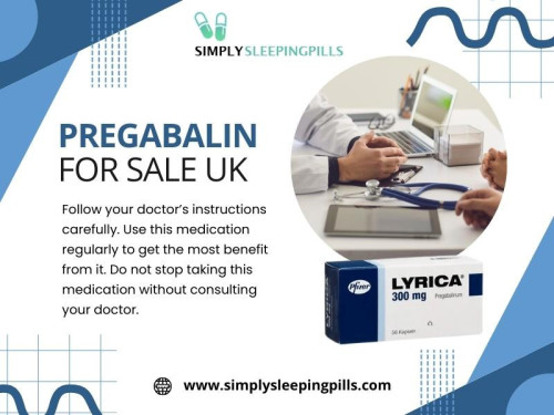 It can also reduce the activity of nerve cells that cause anxiety and sleep problems. If you searching for Pregabalin where to buy, Simply Sleeping Pills can help.

Official Website : https://www.simplysleepingpills.com

Click here for more information : https://www.simplysleepingpills.com/product/pregabalin-300mg/

My Profile : https://gifyu.com/simplysleeping

More Images :
https://tinyurl.com/ymjtdpv2
https://tinyurl.com/2wjap74j
https://tinyurl.com/37cddjpu
https://tinyurl.com/4hntpvfb