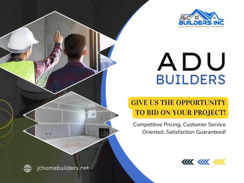 Transform your property with expert ADU builders Los Angeles- create additional living space with efficiency & style. When it comes to unlocking your property's full potential, an Accessory Dwelling Unit (ADU) can be a game-changer. 

Visit Our Website : https://jchomebuilders.net/

J&C Builders Inc

Address : 1700 Santa Fe Ave Suite 100, Long Beach, CA 90813, United States
Call Us +15625223549
Write Us : Info@jchomebuilders.net

Find Us On Google Map: http://goo.gl/maps/3dsim5AsWQUHTN9Y9

Google Business Site: https://jc-builders-inc-adugarage-conversion.business.site

Our Profile: https://gifyu.com/jchomebuilders

See More: 

https://v.gd/eFzVF3
https://v.gd/2i20H6
https://v.gd/3e26Lv
https://v.gd/xs6j4C
