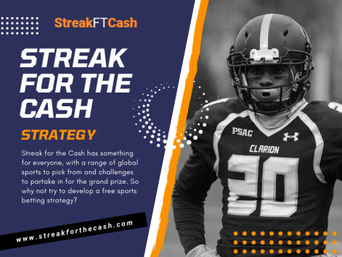 Streak for the Cash, ESPN's popular prediction game, offers an exciting opportunity for sports enthusiasts to test their intuition and analytical skills and apply Streak for the Cash strategy. 

Official Website: https://www.streakforthecash.com

Our Profile: https://gifyu.com/streakforthecash
More Images: 
https://tinyurl.com/2cdffj6q
https://tinyurl.com/292nrpum
https://tinyurl.com/24uhqhrh
https://tinyurl.com/25ow6wlz