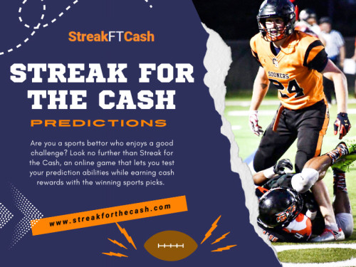 Any prediction-based game, there's a crucial caveat that participants must understand – Streak for the Cash predictions aren't a surefire guarantee of success. 

Official Website: https://www.streakforthecash.com

Our Profile: https://gifyu.com/streakforthecash
More Images: 
https://tinyurl.com/2cdffj6q
https://tinyurl.com/292nrpum
https://tinyurl.com/2yjq5ozd
https://tinyurl.com/25ow6wlz