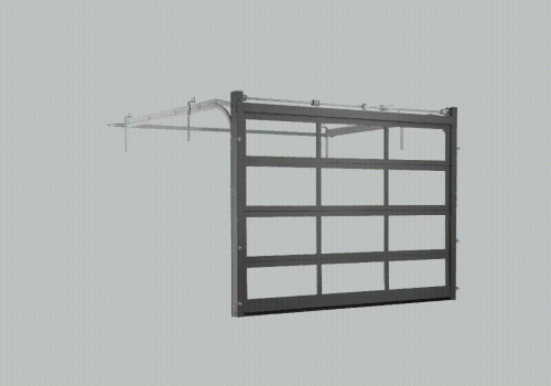 garage door aluminium frame animation 5