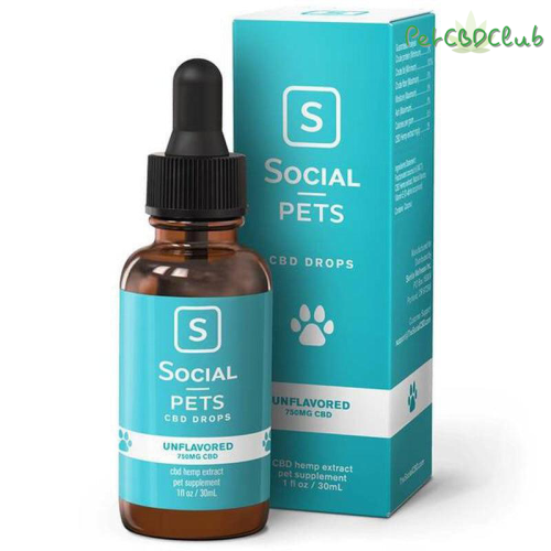 Social – CBD Pet Tincture – Broad Spectrum Unflavored – 500mg 750mg
