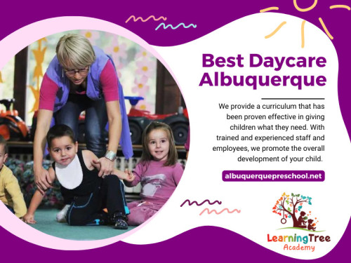 If you are searching for the best daycare in Albuquerque, Learning Tree Academy is your ideal choice. Experience the joy of learning with love and watch your child thrive in our nurturing environment.  Join us in shaping your child's future with the best daycare experience in town! Visit our website to learn more about our childcare services!

Official Website: https://albuquerquepreschool.net

Learning Tree Academy
Address : 3615 Candelaria Rd NE, Albuquerque, NM 87110, United States
Contact Us : 15058881668

Our Profile:  https://gifyu.com/albuquerquepre

More Images:
https://rcut.in/VUpCfkxM
https://rcut.in/q8dA6fm0
https://rcut.in/dwmAMkc9