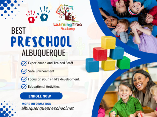 During these formative early years, children undergo significant development, acquiring essential skills and abilities that will greatly benefit them throughout their lives. many benefits of enrolling your child in the best preschool Albuquerque and how it can plant the seeds of success for their future.

Official Website: https://albuquerquepreschool.net

Learning Tree Academy
Address : 3615 Candelaria Rd NE, Albuquerque, NM 87110, United States
Contact Us : 15058881668

Our Profile:  https://gifyu.com/albuquerquepre

More Images:
https://rcut.in/VUpCfkxM
https://rcut.in/dS6LSx3R
https://rcut.in/q8dA6fm0