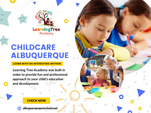 Selecting the top childcare Albuquerque center requires careful consideration of various factors, including your child's needs, recommendations, curriculum, staff qualifications, and budget. if you are looking for the Best Childcare in Albuquerque. Visit our daycare center today and witness firsthand the enriching experiences we offer!

Official Website: https://albuquerquepreschool.net

Learning Tree Academy
Address : 3615 Candelaria Rd NE, Albuquerque, NM 87110, United States
Contact Us : 15058881668

Our Profile:  https://gifyu.com/albuquerquepre

More Images:
https://rcut.in/YJakI43L
https://rcut.in/Fj64NpOc
https://rcut.in/yfT4C3If