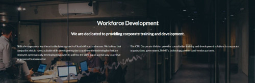 Looking to enhance your workforce skills? Turn to CTU Training Solutions! Discover comprehensive Workforce Skills Development and training programs to empower your team. CTU Training Solutions offers a diverse range of courses to equip your workforce with the expertise needed to excel in today's competitive landscape. Visit here: https://ctutraining.ac.za/academic-qualifications/workforce-development-guide/
