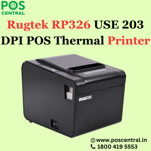 Invest in the Rugtek RP326 and experience the difference in POS printing technology today. It supports paper rolls with a diameter of up to 80mm, reducing the frequency of paper roll replacement. It offers robust SDK (Software Development Kit) support for both iOS and Android platforms, ensuring seamless integration into your existing POS system and enhancing its compatibility with various devices. Utilizing a thermal line printing method, this printer ensures high-quality, crisp, and clear prints, making it suitable for various applications, including receipts and labels. Buy Rugtek RP326 online in India from the POS Central India website at an affordable cost with free express delivery. For more information, visit https://www.poscentral.in/rugtek-rp-326use-203-dpi-pos-printer.html