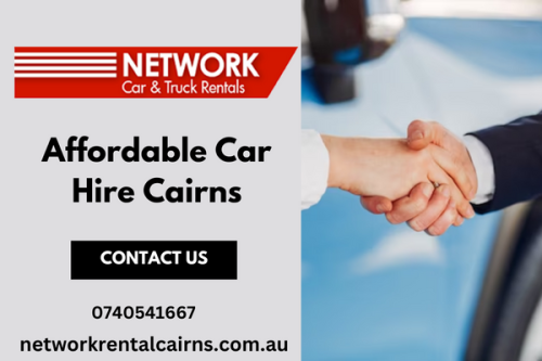 Network Car & Truck Rentals is the most acclaimed name to offer affordable Car Hire service in Cairns. Get in touch with us to let us know about your choice. 

Visit Us - https://www.networkrentalcairns.com.au/vehicles/car-hire-cairns