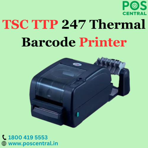 The TSC TTP 247 Thermal Barcode Printer combines advanced features, compact design, and a robust build to provide a reliable and efficient solution for your label and barcode printing requirements. The printer's compact and space-saving design, measuring 314 mm in length, 213 mm in width, and 188 mm in height, ensures it can fit comfortably into various workspaces. It comes equipped with a generous ribbon capacity of 300 meters, reducing the frequency of ribbon changes and increasing efficiency in your printing processes. This printer is capable of accommodating labels with a minimum length of 10 mm, making it ideal for small label and barcode tasks. The POS Central India website offers amazing deals on TSC TTP 247 Barcode Printer with free express delivery. Visit https://www.poscentral.in/tsc-ttp-247-203-dpi-7-ips-thermal-transfer-label-printer.html