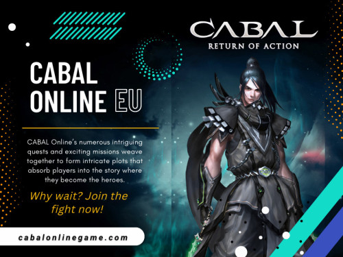 Character progression is at the heart of the Cabal Online EU game. As you defeat enemies, complete quests, and conquer dungeons, you'll gain experience and level up. With each level, you'll earn skill points to improve your character's skills and abilities. 

Official Website: http://cabalonlinegame.com/

Our Profile : https://gifyu.com/cabalonlinegame

More Photos : 

http://gg.gg/16c67u
http://gg.gg/16c67x
http://gg.gg/16c680
http://gg.gg/16c68c