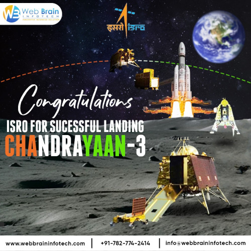 In a historic leap for space exploration, India's Chandrayaan-3 has successfully touched down on the moon's surface, marking a monumental achievement for the nation's space agency, ISRO.in After meticulous planning and years of dedication, Chandrayaan-3's safe landing is a testament to human ingenuity and collaborative effort. This milestone paves the way for unparalleled scientific discoveries and deepens our understanding of the moon's mysteries.