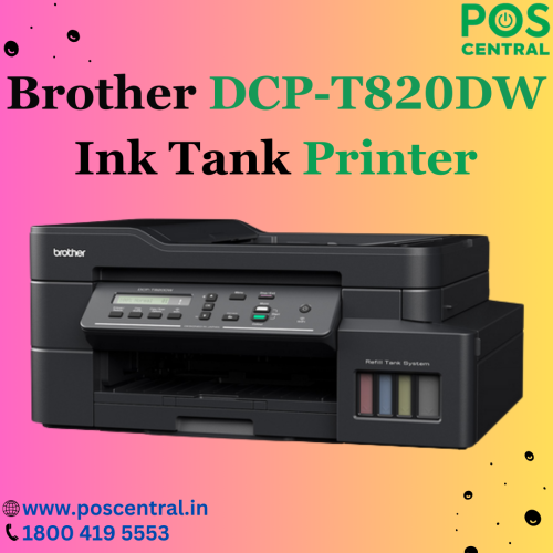 Whether you're working from home or in a bustling office, the Brother DCP-T820DW Wireless All-in-One Ink Tank Printer is a reliable and versatile addition to your setup, delivering sharp, vibrant prints every time. With a maximum resolution of 1200 x 2400 dpi, it ensures that your copied materials retain stunning clarity and vividness, making them perfect for reproducing photos, graphics, and colourful documents with impeccable detail. Its dimensions of 435 mm (width) x 439 mm (depth) x 195 mm (height) make it easy to place on desks or in tight spaces. You can visit the POS Central India website to shop for Brother DCP-T820DW Ink Tank Printer at a reasonable cost with free express delivery. Visit https://www.poscentral.in/brother-inkjet-dcp-t820dw-all-in-one-print.html