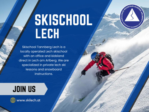 From beginners to pros, discover the ultimate skiing experience with personalized lessons at skischool lech. It’s wintertime, and you’re itching to hit the ski slopes. You’ve got all your gear ready, but there’s one thing bothering you: you don’t feel confident in your skiing abilities.

Official Website : https://www.skilech.at/

Skischule Tannberg Lech - Exclusive Mountain Guiding Arlberg
Address: Omesberg 587 EG, 6764 Lech, Austria
Phone: +436763351217

Find Us On Google Map : https://goo.gl/maps/ikcUqRez73t2PqM78

Google Business Site: https://skischuletannberglechexclusivemountainguiding.business.site

Our Profile: https://gifyu.com/skilech

More Images :
https://gifyu.com/image/SguqL
https://gifyu.com/image/Sguqs
https://gifyu.com/image/SguqH
https://gifyu.com/image/Sguqx