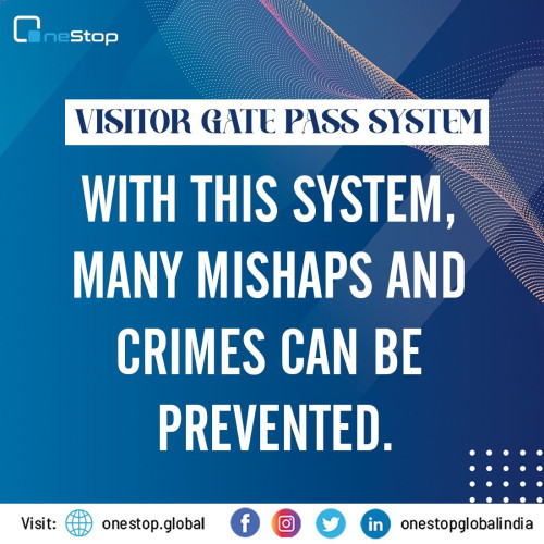 OneStop GatePass Management system is designed for monitoring and maintaining records of the entry and exit of the company vehicles, employees, visitors, and materials. The digital entries in the Gate Pass software track the overall visit of a party to the premises of a certain business. Then the notifications are sent to the concerned department or person and only upon approval permission is granted within the premises.Visit : https://www.onestop.global/gate-pass-management-software