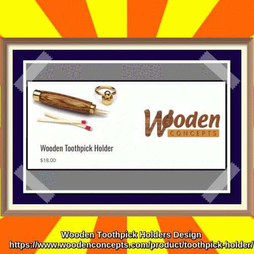 Wooden Concepts provide stylish toothpick holders which can store toothpicks, emergency money or matches.
https://www.woodenconcepts.com/product/toothpick-holder/