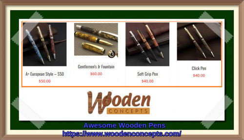 Handmade wood pens of Wooden Concepts make beautiful gifts and showcase the quality of wood material we use as well as the expertise and creativity of our woodwork.
https://www.woodenconcepts.com/