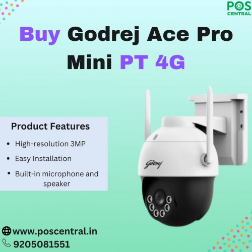 The Godrej Ace Pro Mini PT 4G offers advanced surveillance in a compact design. With 263-degree horizontal and 105-degree vertical rotation, it provides comprehensive coverage for any area. Real-time motion-based notifications via the app ensure you stay informed of any activity. The auto pan feature supports automated monitoring, while humanoid detection technology accurately identifies human presence. Seamlessly integrates with Alexa for voice control and smart home compatibility. Buy Godrej Ace Pro Mini PT 4G for the best security solutions, trust POS Central India. Visit for ore information: https://www.poscentral.in/godrej-ace-pro-mini-pt-4g.html