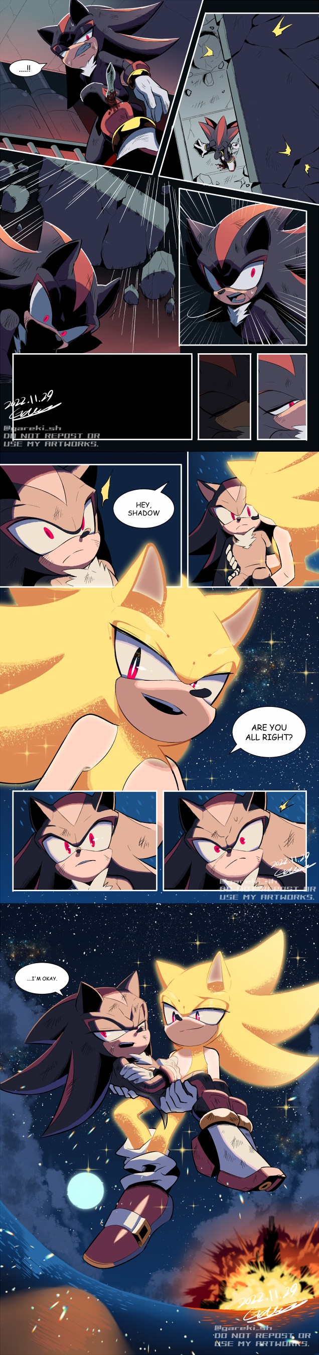 Super Sonic Rescues shadow comic by gareki - Gifyu