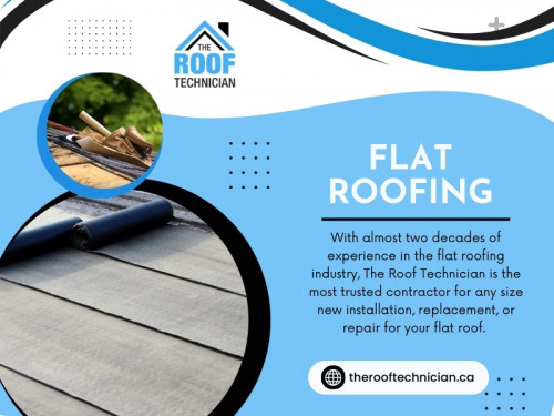 If a large portion of your flat roofing is damaged or has experienced significant damage due to storms, fires, or long-term neglect, more than repair may be required. 

Official Website: https://therooftechnician.ca/
Find us on Google Map: https://maps.app.goo.gl/6sBSffpLP8je9mUd6

Address: 3891 Chesswood Dr, North York, ON M3J 2R8, Canada
Tell: +14168260040

Our Profile: https://gifyu.com/rooftechnician
More Images: 
https://tinyurl.com/2xmsa4jp
https://tinyurl.com/2aphcbyx
https://tinyurl.com/2dmz9ttk
https://tinyurl.com/293lzecv