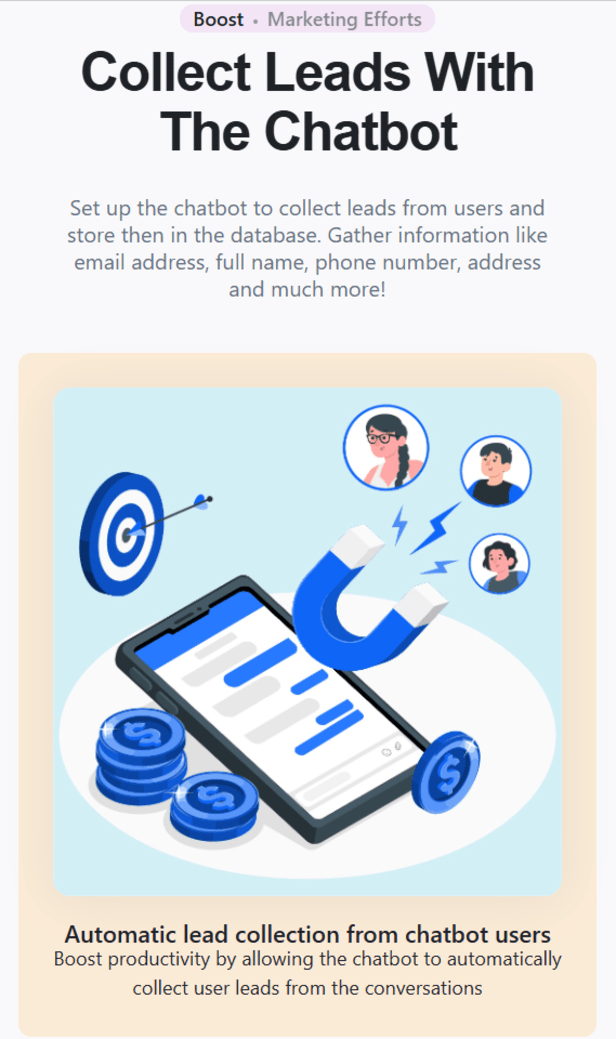 Chatbot leads collection